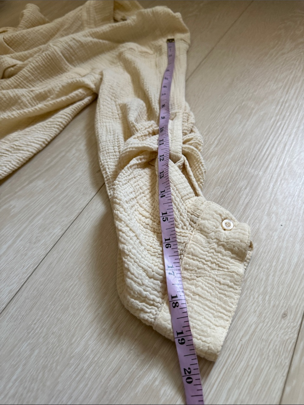 Calvin Klein Light Cream Button-Down Gauze Shirt - Picture 7 of 9